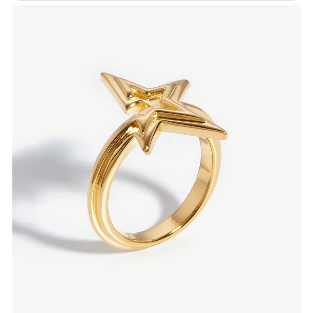 Gold Celestial Star Ring Size 7.5